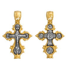 Серебряный православный крест для мужчины 13112-50