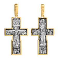 Крест серебряный мужской 13112-54