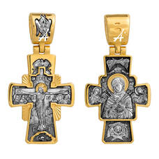 Крестик православный серебро «Богородица (Семистрельная)» (арт. 13112-60)