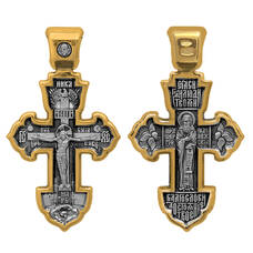 Крест православный серебряный мужской 13112-67