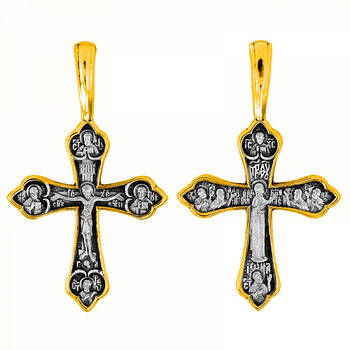Крестик из серебра «Богородица Боголюбская» (арт. 13112-75)