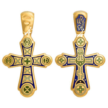 Крестик православный из серебра (арт. 13112-87)