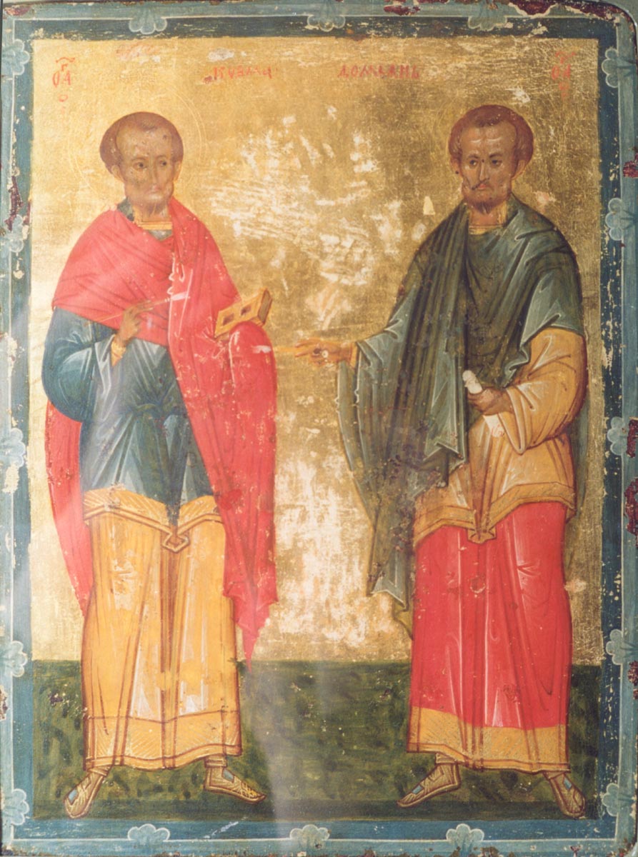 Иконы с двумя святыми
